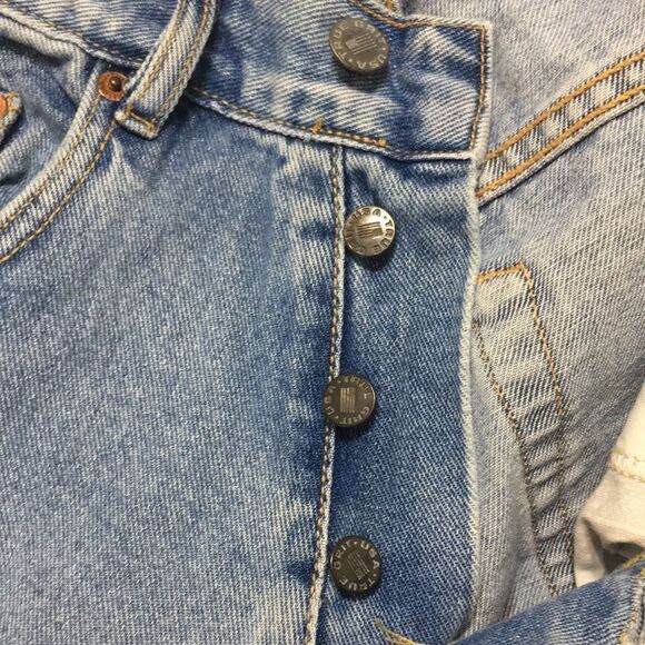 True Grit American Jeans • 28x28 Button Fly Mom Jean Bootcut Light Wash - Picture 7 of 13